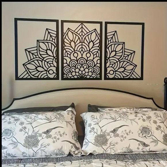 Black Geometric Art Wall Decor Set
